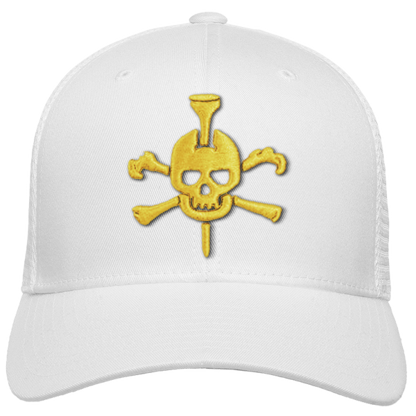 Mr Tee Puff Embroidered Flexfit® Mesh Snapback Cap